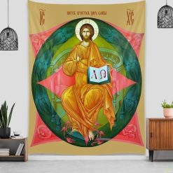 Tenture Orthodoxe - Christ Pantocrator Alpha et Omega