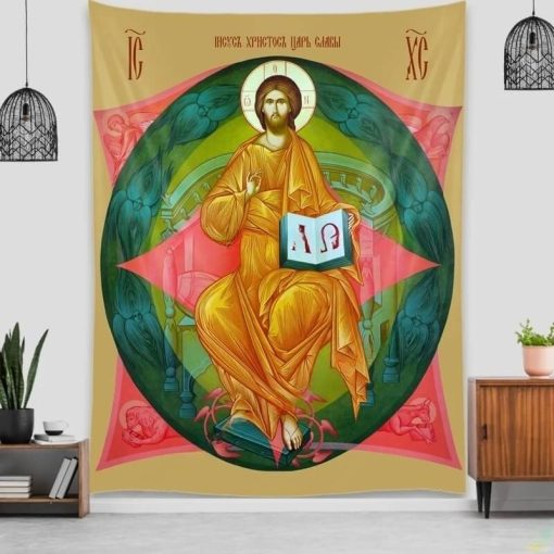 Tenture Orthodoxe - Christ Pantocrator Alpha et Omega