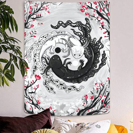 Tenture Murale Japonaise - Koi Yin et Yang