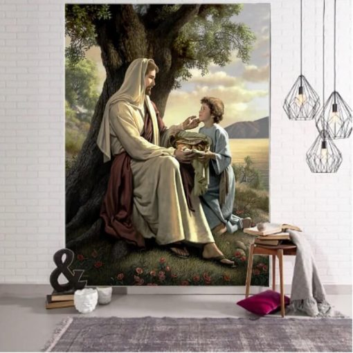 Tenture Murale Jésus et le Jeune Disciple