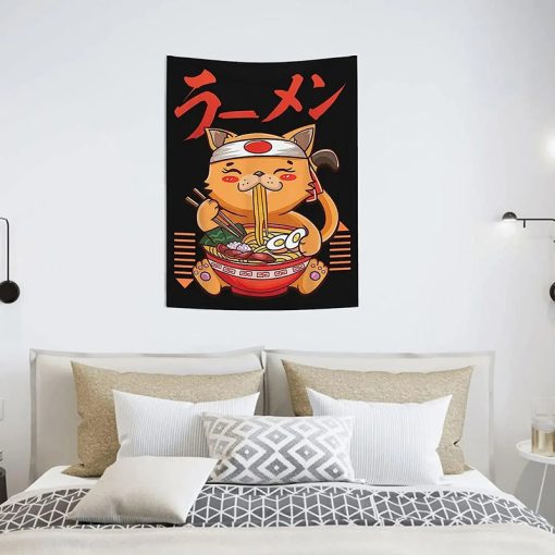 avis Tapisserie Murale Japonaise Festin Neko Ramen