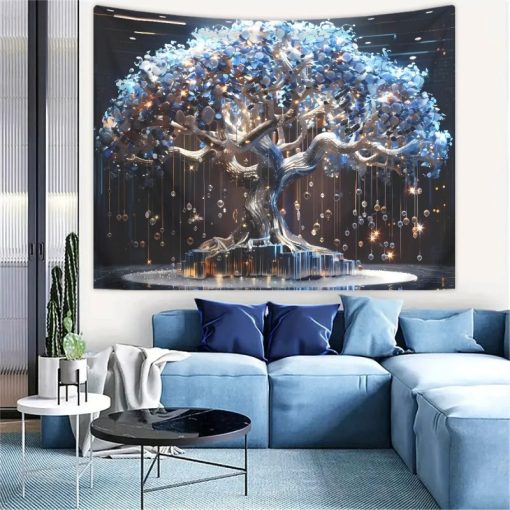 Magnifique Tenture Murale Arbre de Vie – Constellation Lumineuse