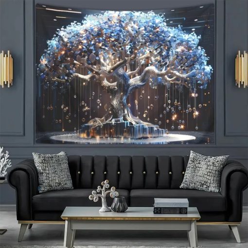 Tenture Murale Arbre de Vie – Constellation Lumineuse