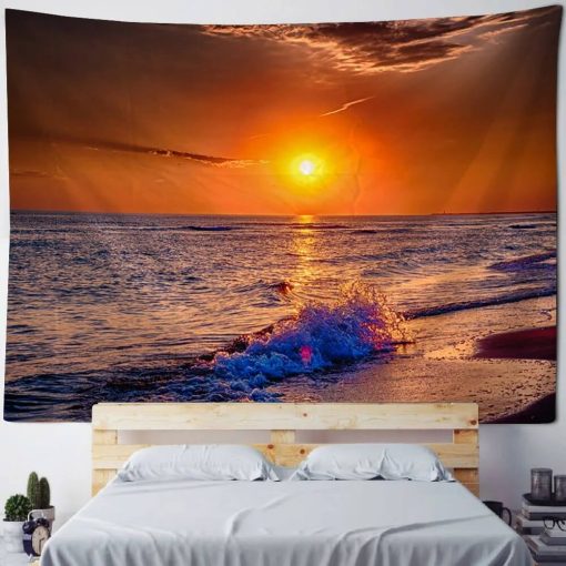 Tenture Murale Paysage Coucher de Soleil Flamboyant