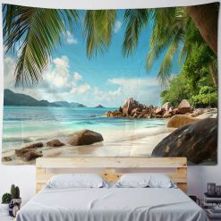 Tenture Murale Paysage Plage Tropicale des Seychelles