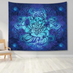 Tenture Bouddha Yoga Ganesh Éliminateur d'Obstacles Spirituels