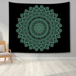 Tenture Murale Mandala Éclat Géométrique Nocturne