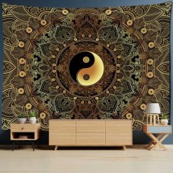 Tenture Murale Mandala Harmonie Solaire Yin-Yang