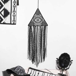 Décoration Murale Triangle 'Œil Mystique Noir'