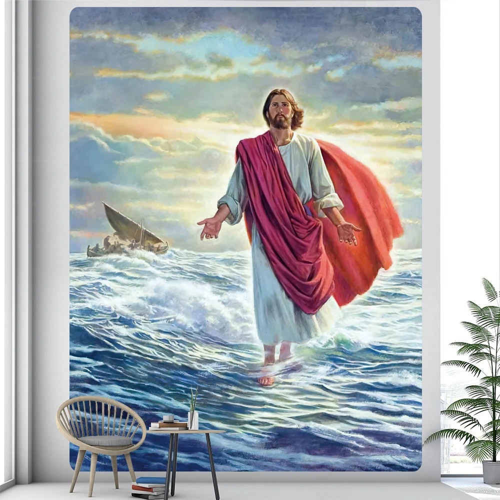 Tenture Murale Art Chrétien "La Tempête Apaisée"