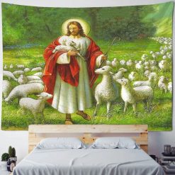 Tenture Murale Art Chrétien "Le Berger Divin"