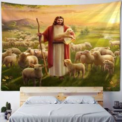 Tenture Murale Art Chrétien "Le Bon Berger"