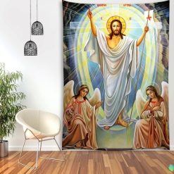 Tenture Murale Art Chrétien "Lever de la Victoire Divine"