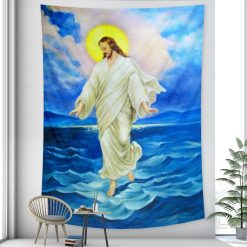 Tenture Murale Art Chrétien Miracle de la Mer