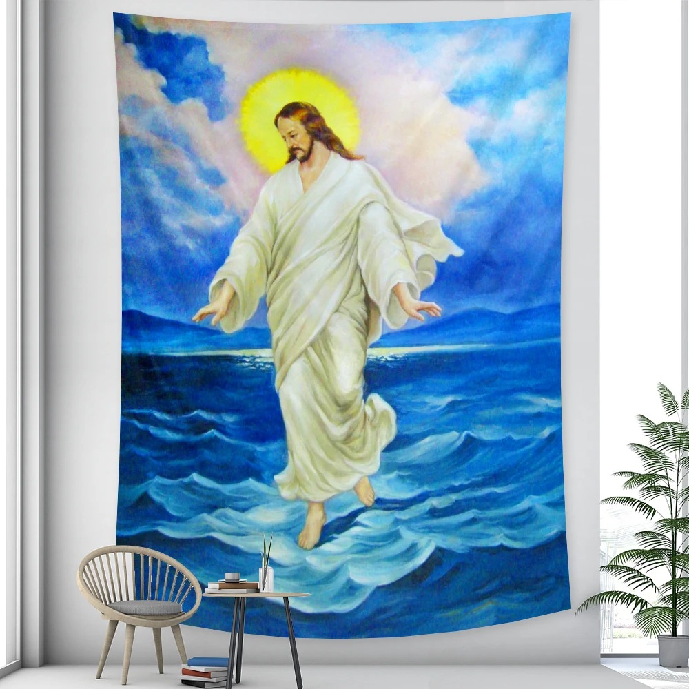 Tenture Murale Art Chrétien Miracle de la Mer