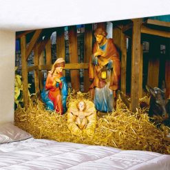 Tenture Murale Art Chrétien "Nativité Éternelle"