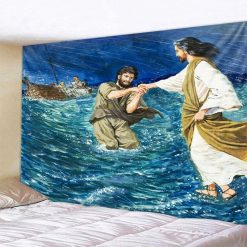 Tenture Murale Art Chrétien "Rencontre sur les Flots"