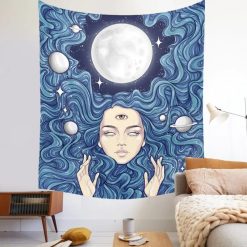 Tenture Murale Bohème 'Clair de Lune Mystique' - 95cm x 73cm
