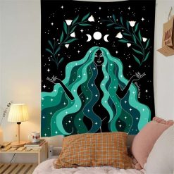Tenture Murale Bohème Nuit des Dames de la Lune Verte