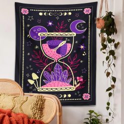Tenture Murale Bohème "Sablier Floral"