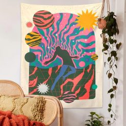 Tenture Murale Bohème 'Voyage Solaire Onirique'