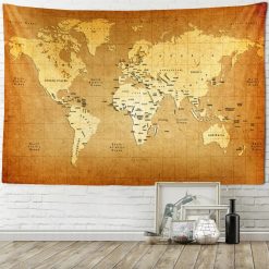 Tenture Murale Carte du Monde Rétro Chic