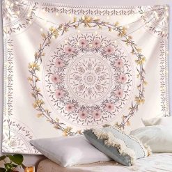 Tenture Murale Hippie Rosée Florale Bohème