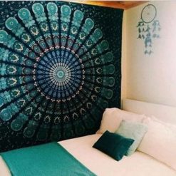 Tenture Murale Mandala "Éclat Azur Mystique"