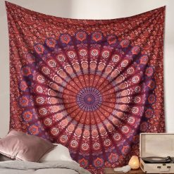 Tenture Murale Mandala Éclat Bohème - 100% coton - Fait à la main