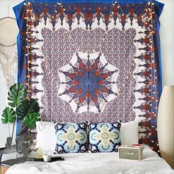 Tenture Murale Mandala Éclat Oriental - 100% coton - Fait à la main