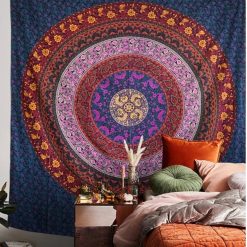 Tenture Murale Mandala Énergie Bohème - 100% coton - Fait à la main