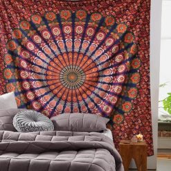 Tenture Murale Mandala Rayonnement Maharaja - 100% coton - Fait à la main