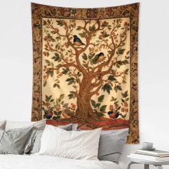 Tenture Murale Arbre de Vie – Mélodie des Oiseaux