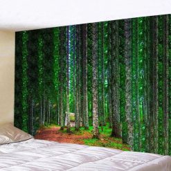 Tenture Murale Nature "Cabane Secrète en Forêt Profonde"
