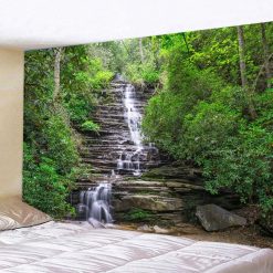 Tenture Murale Nature "Cascade Sylvestre Apaisante"