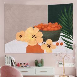 Tenture Murale Nature "Fleurs et Agrumes au Matin"