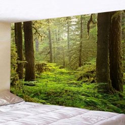 Tenture Murale Nature "Forêt Enchantée de Mousse"