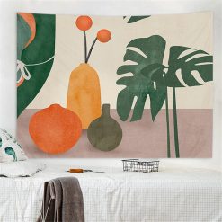 Tenture Murale Nature "Vases Tropicaux Abstraits"