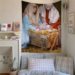 Tenture Murale Art Chrétien "Nativité de Jésus"