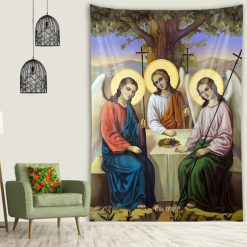 Tenture Murale Art Chrétien Orthodoxe - La Sainte Trinité - Version Intemporelle