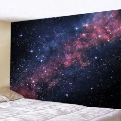 Tenture Murale Espace Galactique - Nuée Pourpre dans la Nuit Interstellaire