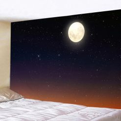 Tenture Murale Espace Galactique - Pleine Lune sur Crépuscule Astral