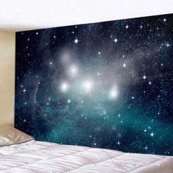 Tenture Murale Espace Galactique - Pluie d’Étoiles sur Nébuleuse Opaline