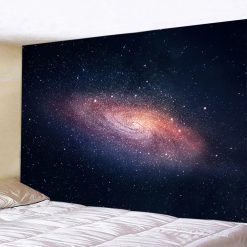 Tenture Murale Espace Galactique - Spirale de Feu dans l’Univers Sombre