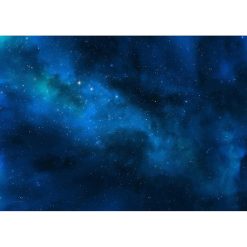 Tenture Murale Espace - Galaxie Bleue et Nébuleuse