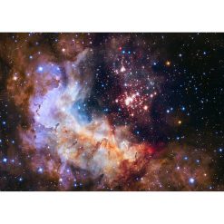 Tenture Murale Espace - Nébuleuse Cosmique et Amas Étoilé