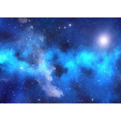 Tenture Murale Espace - Nébuleuse Lumineuse et Étoile Brillante