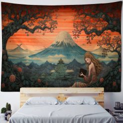 Tenture Murale Japonaise Paysage Serein à l’Encre du Matin