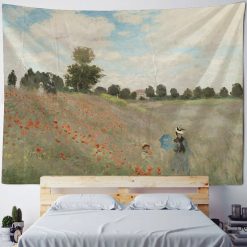 Tenture Murale Paysage - Champs de Coquelicots Claude Monet