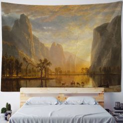 Tenture Murale Paysage - Vallée Brumeuse au Crépuscule Albert Bierstadt